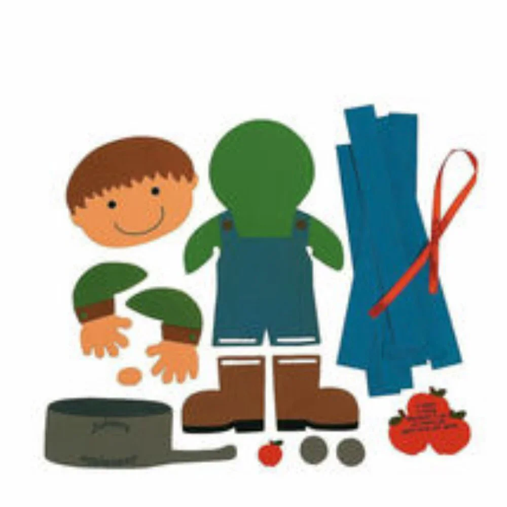 DIY Craft Kit: Foam Loopy Leg Johnny Appleseed Sign x 12 New